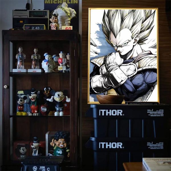 【海外代購】千鳥社 七龍珠貝吉塔鳥山明賽亞人手稿裝飾畫 