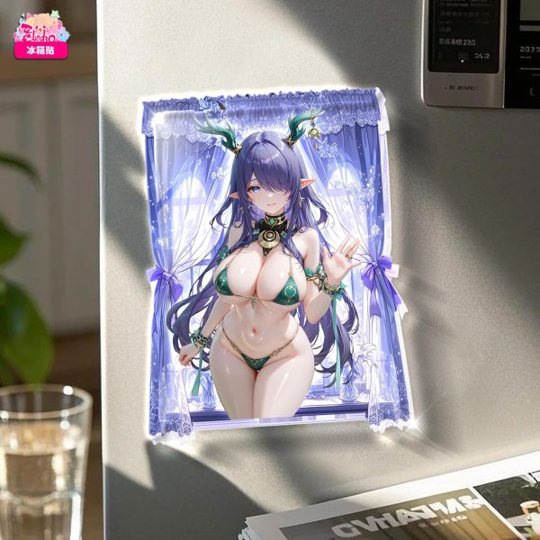 【海外代購】阿喵畫社 動漫冰箱貼第五十五彈原神入夢比基尼 原神高透亞克力磁吸冰箱貼 