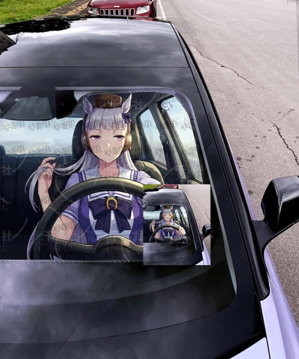 【海外代購】千鳥社 《汽車前擋遮陽－賽馬娘 黃金船、愛麗速子》二次元汽車遮陽防曬前擋開車賽馬娘黃金船愛麗速子 