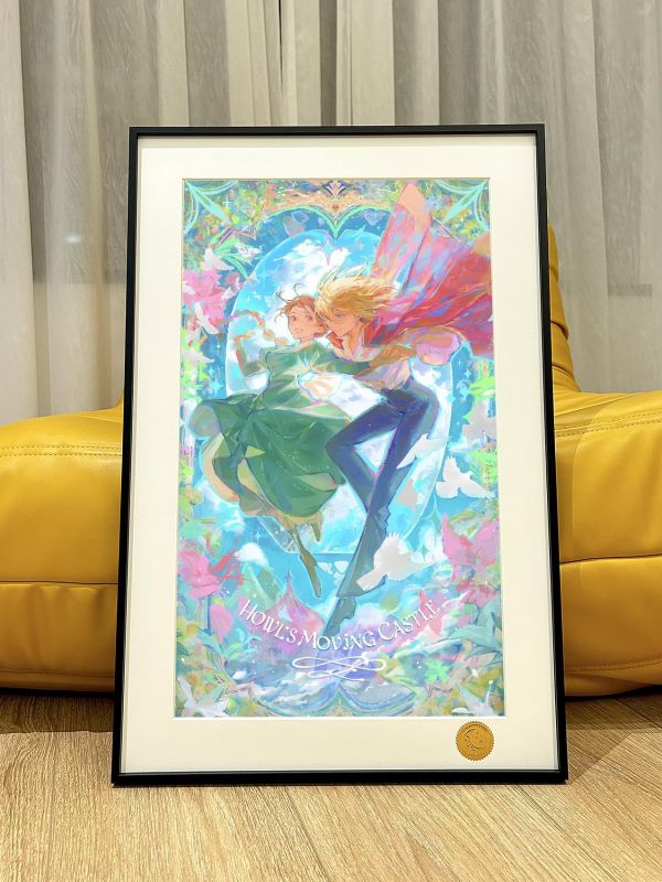 【海外代購】星空 《彩窗移動城堡》哈爾的移動城堡蘇菲宮崎駿卡西法呼嘯山城霍爾裝飾畫 