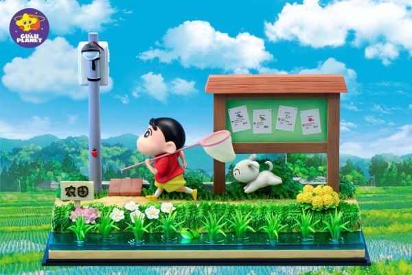 【海外代購】GuluPlanet 蠟筆小新之煤炭鎮的小白場景 