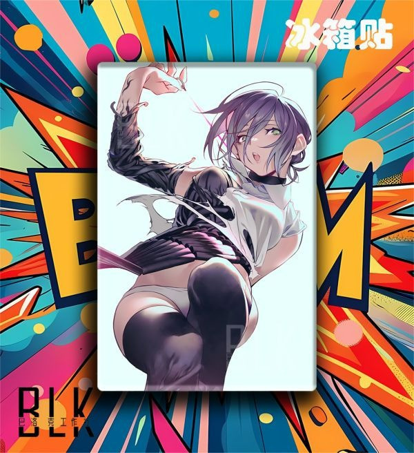 【海外代購】巴洛克 《變身蕾塞》鏈鋸人reze裝飾畫/冰箱貼 