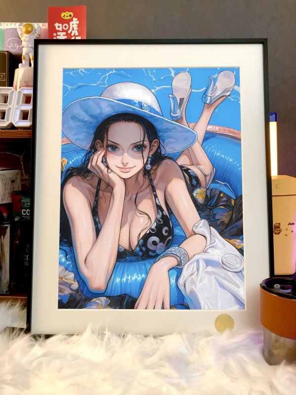 【預定】星空 泳池羅賓 裝飾畫 