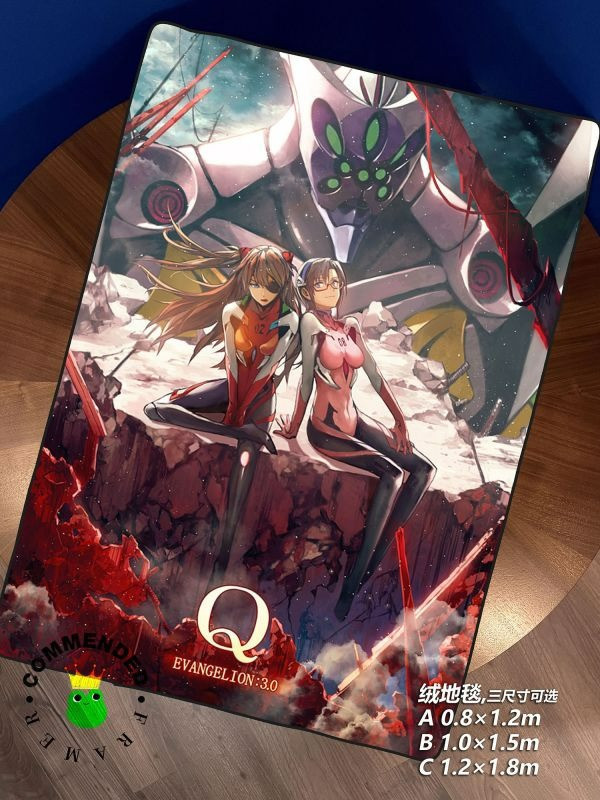 【海外代購】皇呱 《劇場版明日香真希波CP》福音戰士裝飾畫 午睡毯 地毯 