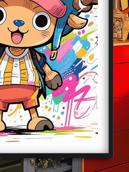 【海外代購】巴洛克《喬巴》路飛娜美羅賓索隆山治弗蘭奇艾斯海賊王onepiece裝飾畫冰箱貼 