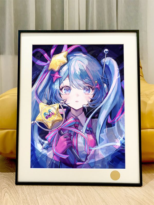 【海外代購】星空 《炫彩初音》初音未來Miku公主殿下歌姬動漫二次元裝飾畫 