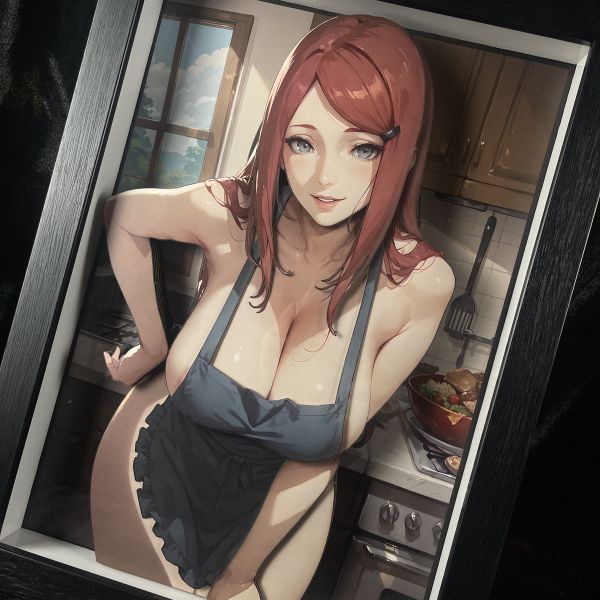 【海外代購】黑白畫映 B&W 漩渦玖辛奈 Uzumaki Kushina 立體裝飾畫 
