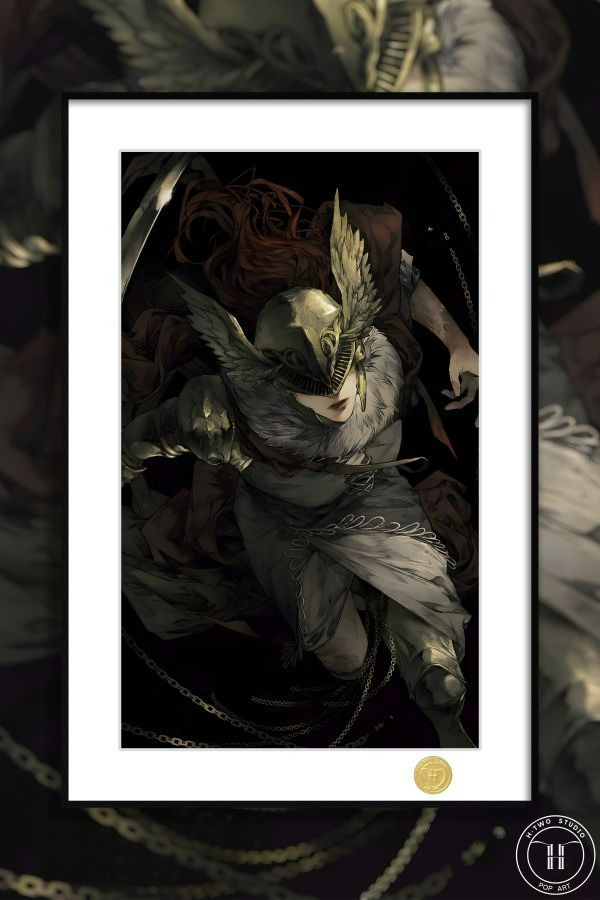 【海外代購】H2工作室《女武神》艾爾登法環瑪蓮妮亞米凱拉的鋒刃裝飾畫 