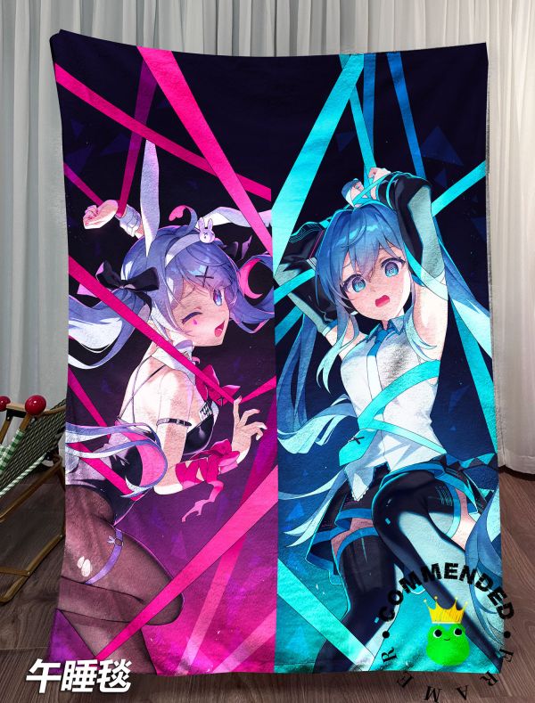 【海外代購】皇呱 《初音未來兔洞》 初音未來兔子洞捆綁同人周邊裝飾畫 午睡毯 地毯 