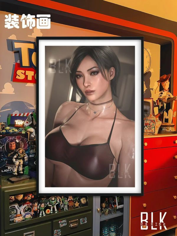 【海外代購】巴洛克 《健身艾達王》生化危機里昂裝飾畫冰箱貼 