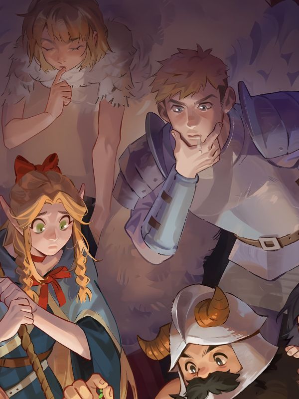 【海外代購】星空 《迷宮料理》迷宮飯萊歐斯瑪露西爾法琳Delicious in Dungeon動漫裝飾畫 