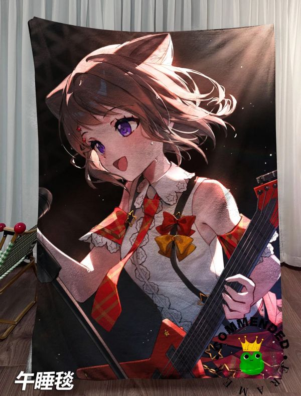 【海外代購】皇呱 《主唱吉他手戶山香澄》BanG Dream!樂隊裝飾畫 午睡毯 地毯 