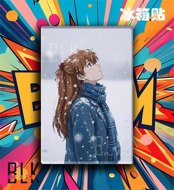 【海外代購】巴洛克 《冬日明日香》Asuka新世紀福音戰士綾波麗初號機動漫裝飾冰箱貼 