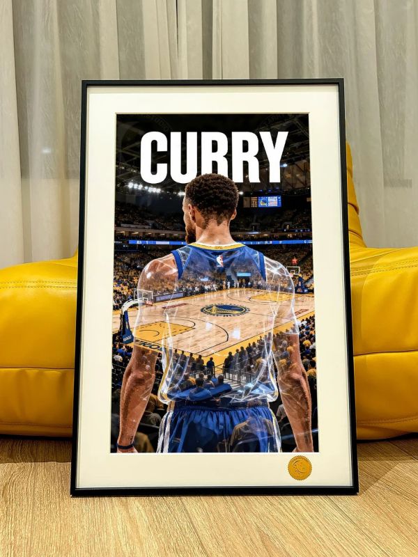 【海外代購】星空 《庫裏背影》curry萌神三分王nba金州勇士裝飾畫 