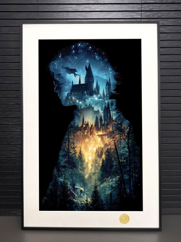 【海外代購】H2 《哈利波特》霍格華茲火焰杯Harry Potter裝飾畫 