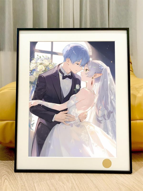 【海外代購】星空 《芙莉蓮婚禮》葬送的芙莉蓮Frieren菲倫辛美爾Fern動畫裝飾畫 