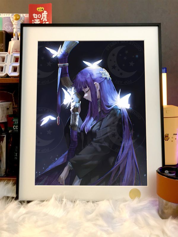 【海外代購】星空 《蝴蝶菲倫》葬送的芙莉蓮Frieren菲倫Fern動畫裝飾畫 