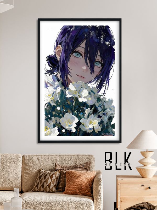 【海外代購】巴洛克 《油畫風蕾塞》Chainsaw Man鏈鋸人蕾塞篇reze電次帕瓦瑪奇瑪動畫裝飾畫冰箱貼 