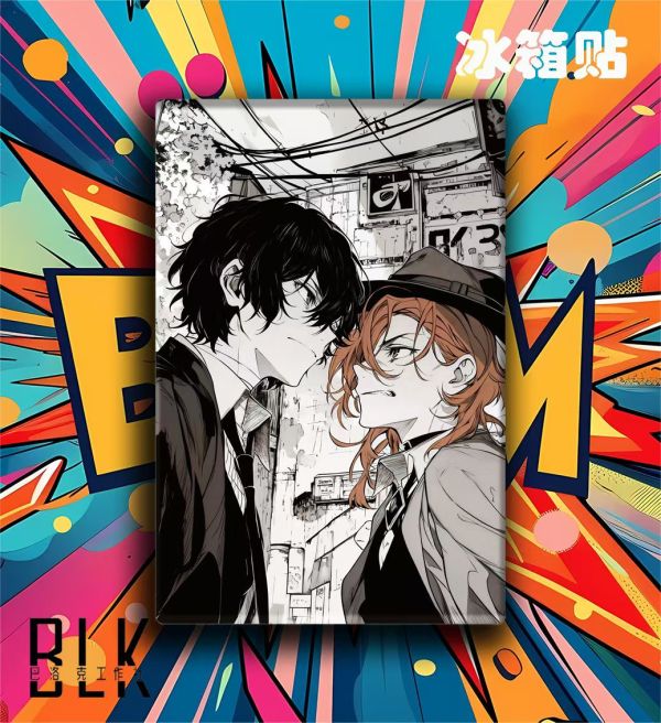 【海外代購】巴洛克 文豪野犬太宰治中原中也Bungo Stray Dogs動漫裝飾畫/冰箱貼 