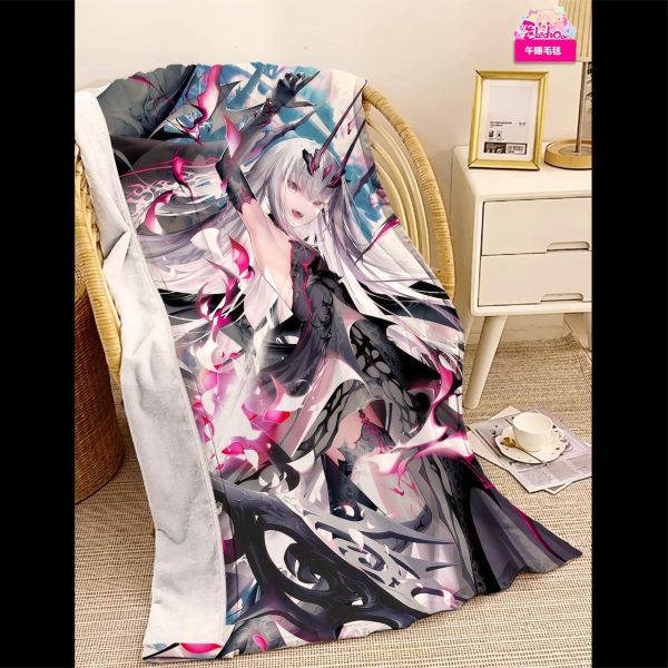 【海外代購】阿喵畫社 黑槍妖華 FGO梅柳齊娜 8k主題高清裝飾畫 午睡毛毯 床頭地墊 牆面掛毯 冰箱貼 