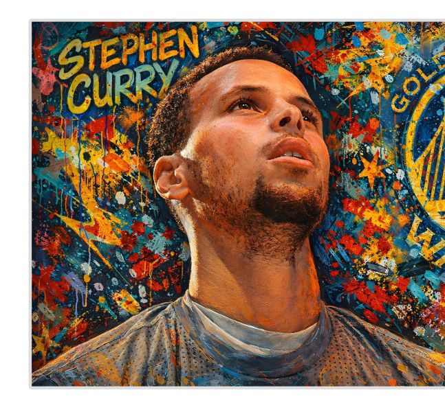 【海外代購】H2 《斯蒂芬庫裏》NBA金州勇士萌神庫裏裝飾畫 