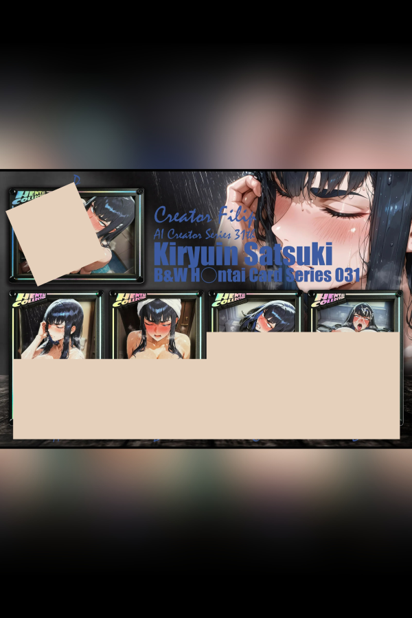 【R18-海外代購】黑白畫映 B&W AI Creator系列桌面裝飾卡磚第三十一彈 鬼龍院皐月 