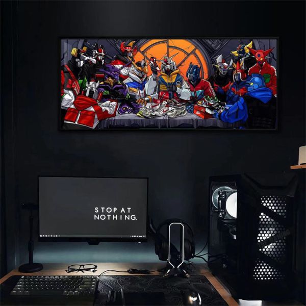 【海外代購】千鳥社 機器人的晚餐 擎天柱 大黃蜂 巴巴托斯 畫 