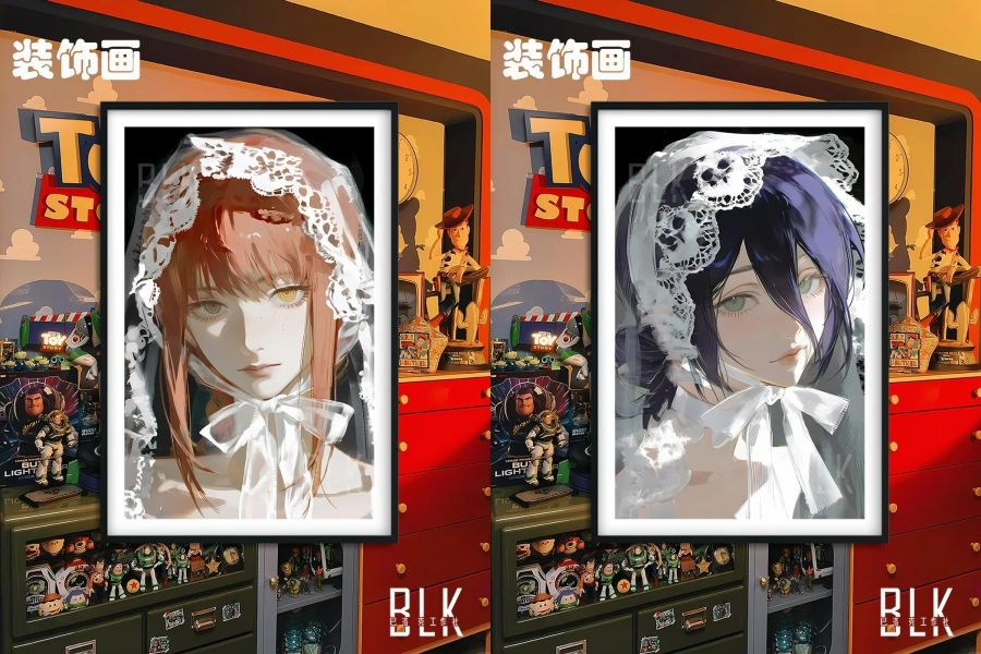 【海外代購】巴洛克 《花嫁瑪奇瑪》電鋸人裝飾畫冰箱貼 