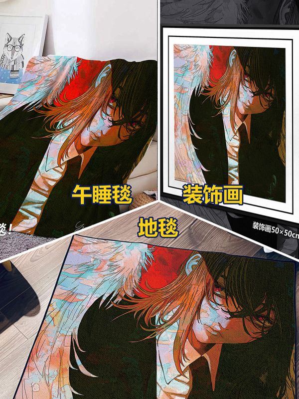 【海外代購】千鳥社 《天使惡魔by米津玄師》 鏈鋸人電鋸人蕾塞天使惡魔米津玄師簽名午睡毯地毯裝飾畫 