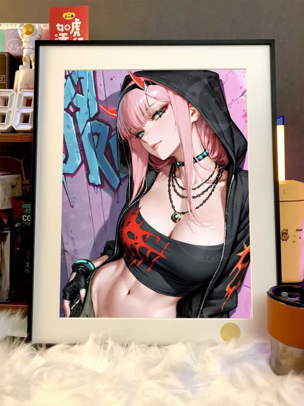 【海外代購】星空《潮流零二》Zero Two國家隊DARLING in the FRANXX二次元裝飾畫 