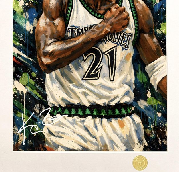 【海外代購】H2 《狼王加內特》NBA森林狼凱文加內特KG裝飾畫 