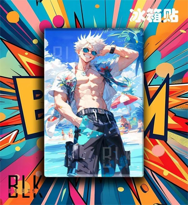 【海外代購】巴洛克 《夏日五條悟》咒術回戰Gojo裝飾畫冰箱貼 