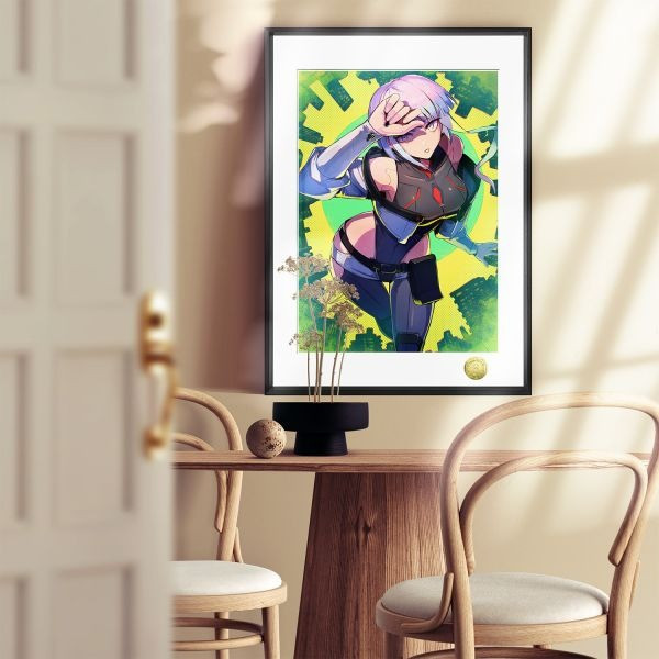 【海外代購】皇呱 《邊緣行者露西》賽博浪客夜之城裝飾畫 午睡毯 地毯 