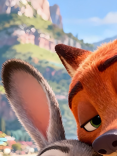 【海外代購】巴洛克 《尼克與兔子警官》瘋狂動物城Zootopia2朱迪狐尼克閃電動漫裝飾畫冰箱貼 