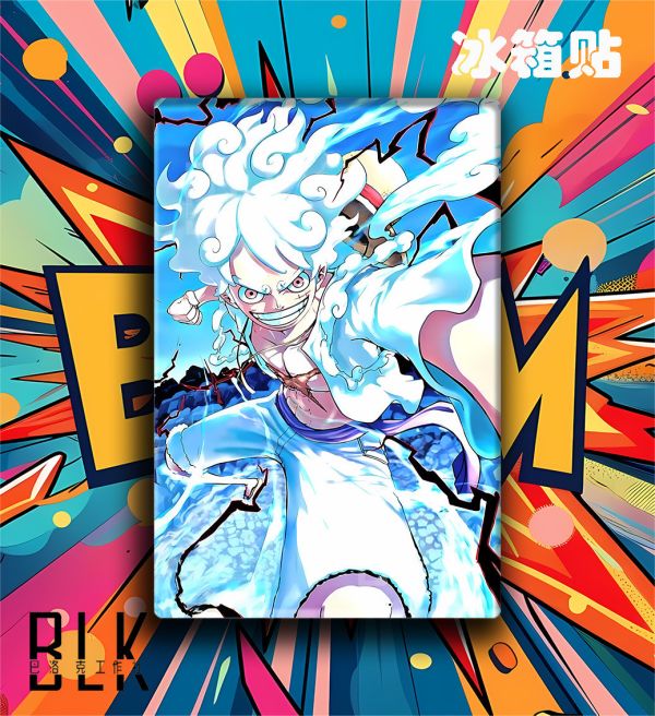 【海外代購】巴洛克《尼卡路飛》草帽小子魯夫薩博艾斯四皇五檔luffy海賊王onepiece動漫裝飾畫冰箱貼 