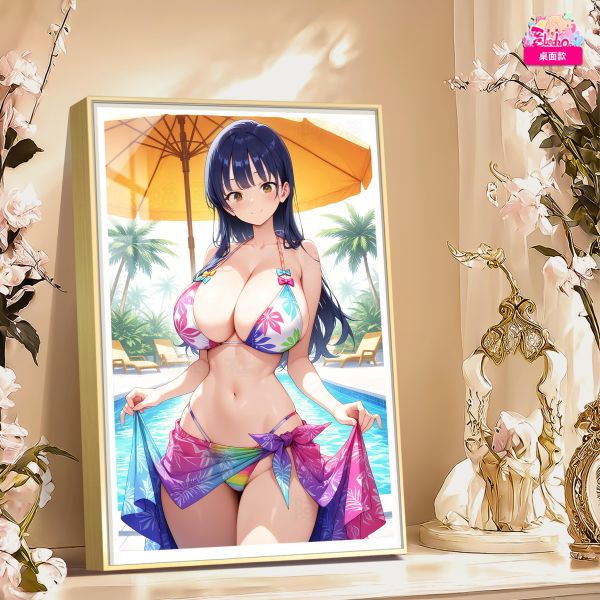 【海外代購】阿喵畫社 泳裝 山田杏奈 8k主題高清裝飾畫 午睡毛毯  牆面掛毯 床頭地墊  護腕滑鼠墊 冰箱貼 