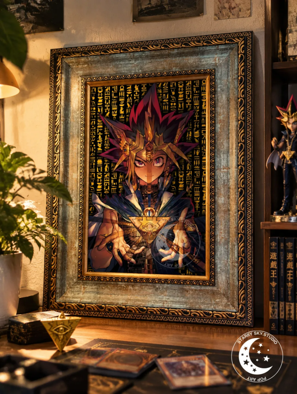 【海外代購】星空 《復古法老王》復古歐式武藤遊戲遊戲王阿圖姆裝飾畫 