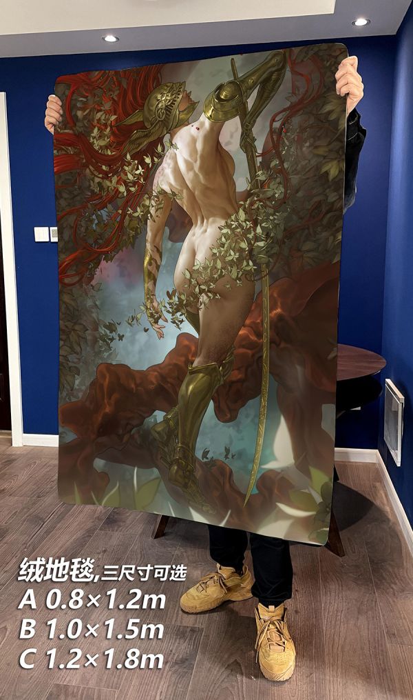 【海外代購】千鳥社 《瑪蓮妮亞》艾爾登法環瑪蓮妮亞Malenia女武神二次元午睡毯地毯裝飾畫