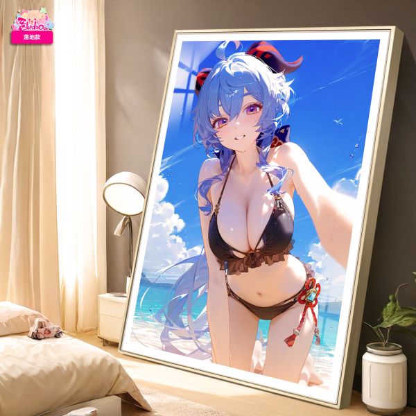 【海外代購】阿喵畫社 海景風情 甘雨 8k超大高清裝飾畫 