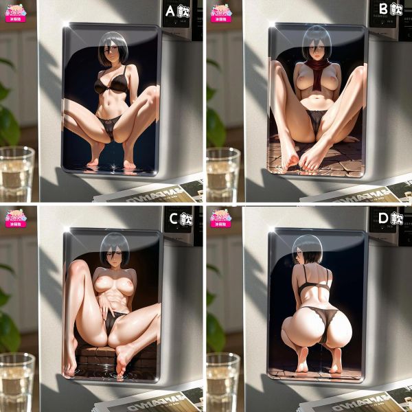 【海外代購】阿喵畫社 進擊巨人 動畫冰箱貼第四十八彈三笠 高透亞克力磁吸冰箱貼 