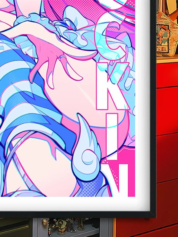 【海外代購】巴洛克 《粉色天使》吊帶襪天使裝飾畫冰箱貼 