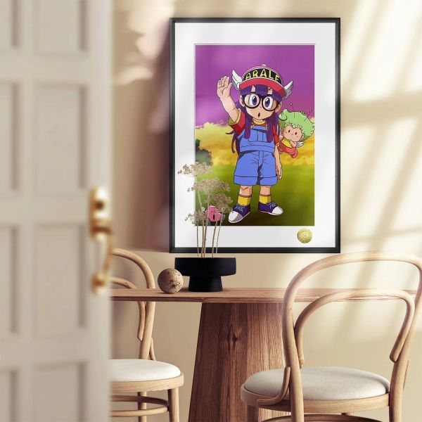 【海外代購】皇呱 《可愛阿拉蕾》阿拉蕾怪博士與機器娃娃裝飾畫 午睡毯 地毯 