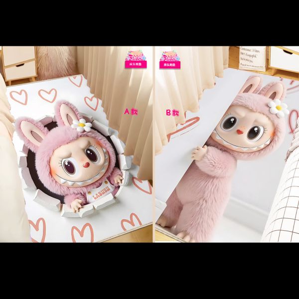 【海外代購】阿喵畫社 粉紅labubu 8k雙聯組合高清裝飾畫 