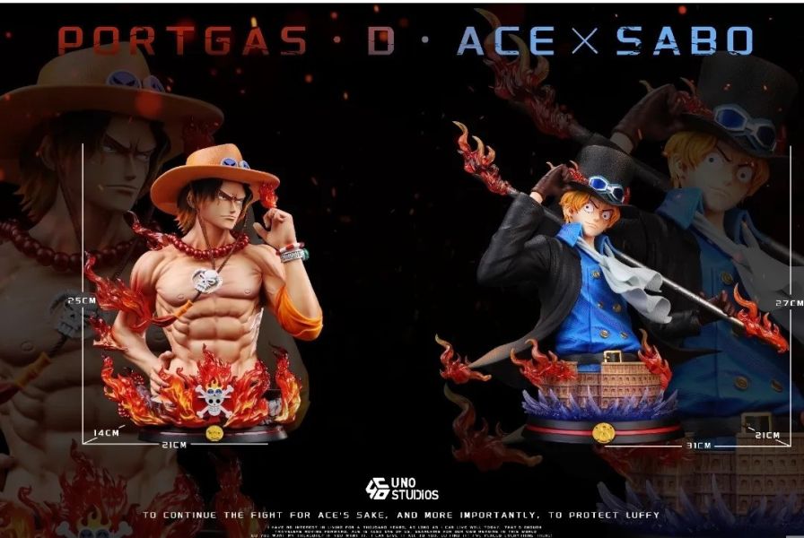 【預定】UNO 海賊王 1/4 SABO薩博桌擺件胸像 