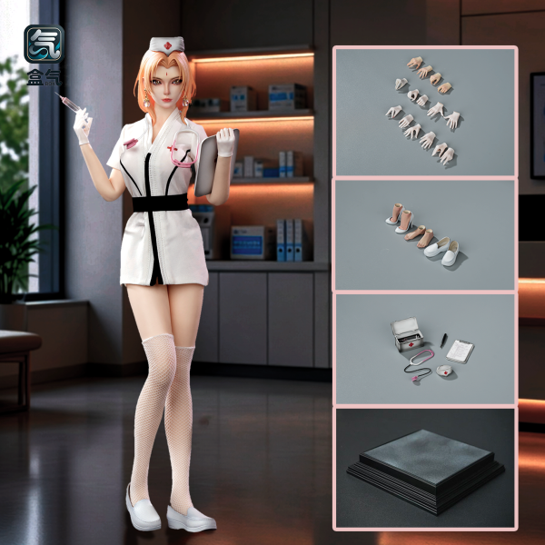 【預定】盒氣 BoxQi 1/6 綱小姐 護士奶奶 鉑金矽膠可動兵人 HQ04 