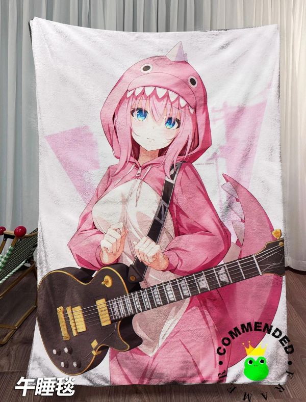 【海外代購】皇呱 《粉粉呆萌波奇醬》孤獨搖滾！裝飾畫 午睡毯 地毯 