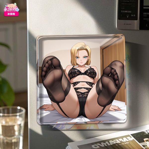 【海外代購】阿喵畫社 動畫冰箱貼第四十彈 龍珠18號 高透亞克力磁吸冰箱貼