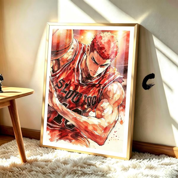 【海外代購】阿喵畫社 黃金熱血 櫻木花道 灌籃高手新品12K主題高清裝飾畫 