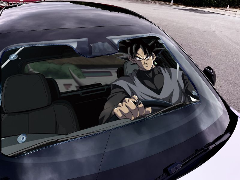 【海外代購】千鳥社 《汽車前擋遮陽－魔人貝吉塔、黑悟空》 夏季汽車遮陽防曬前擋開車二次元龍珠魔人貝吉塔黑悟空超級賽亞人 