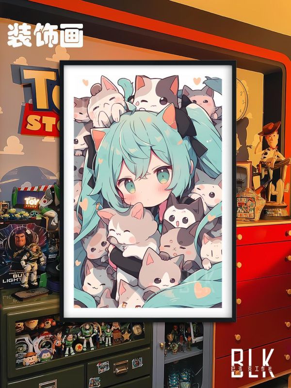 【海外代購】巴洛克《Q版初音》初音未來歌姬miku公主殿下動漫裝潢冰箱貼 